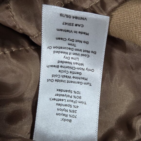 Talbots Pants Womens 10 Tan Faux Suede Jodhpurs Equestrian Preppy Skinny Ankle - Picture 4 of 7